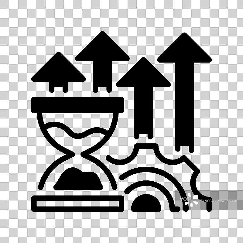 效率优化线条图标通用图片素材