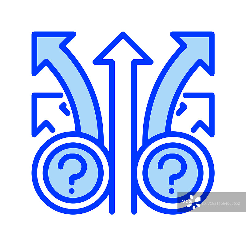 决策制作线条图标通用创意图片素材