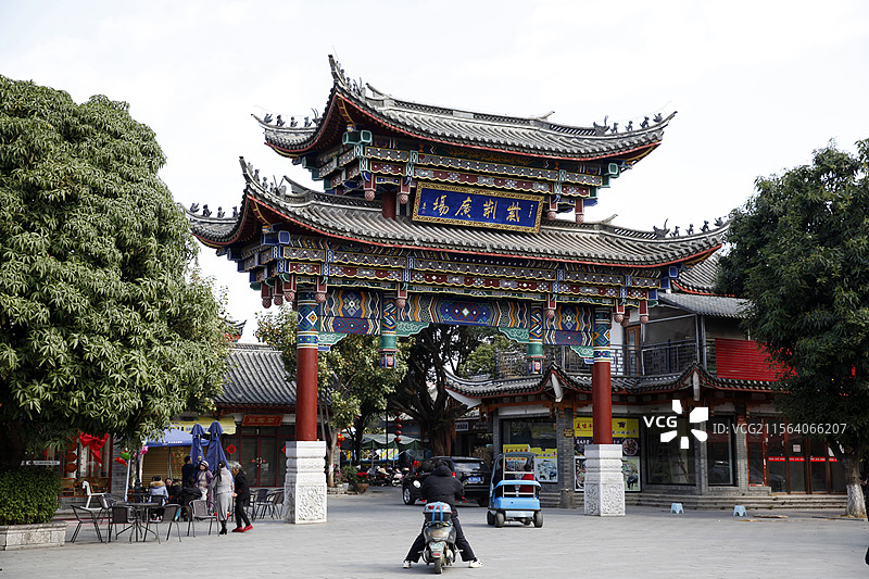 百色市田阳区田州古城大门图片素材