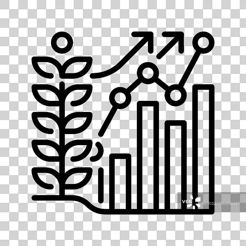 财务增长线图标通用创意图片素材