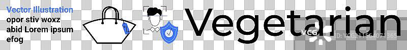 素食生活方式概念与植物手提袋图片素材