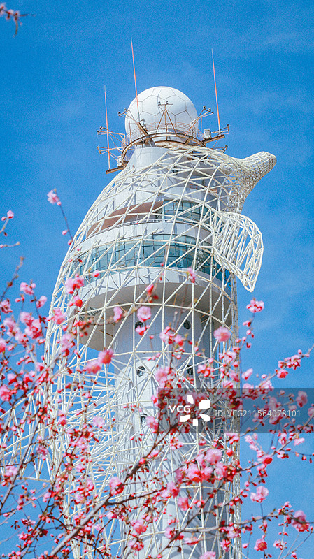 嘉峪关东湖气象塔图片素材