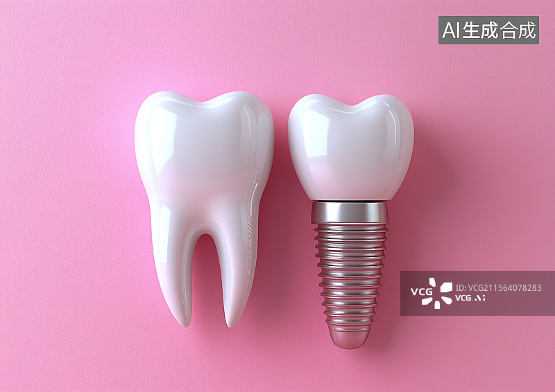 【AI数字艺术】补牙种牙模型图片素材