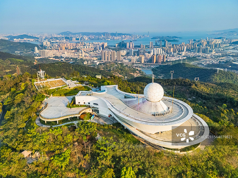航拍厦门天语舟气象科技园图片素材