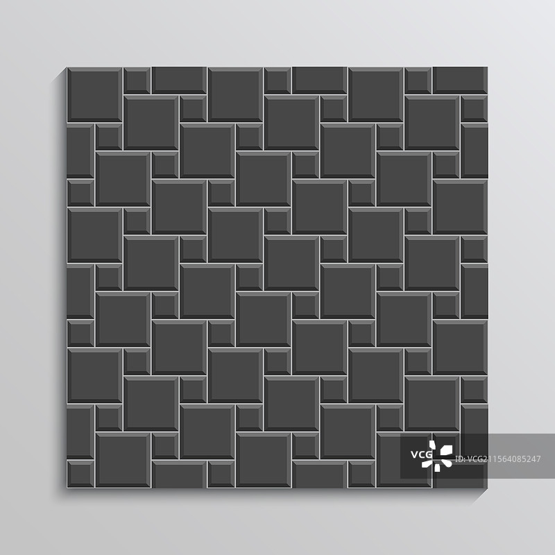 深灰色矩形砖墙无缝砖块图片素材
