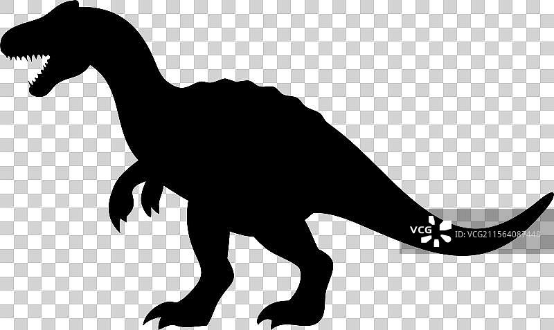 恐龙剪影艺术图片素材