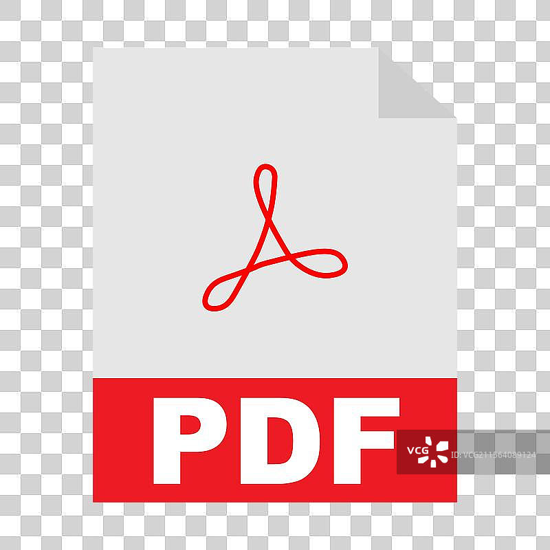 带有红色PDF文字和独特图案的PDF文件图标图片素材