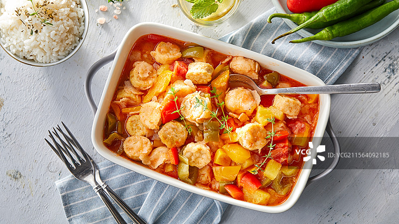 中餐美食家常菜 菠萝咕噜豆腐图片素材