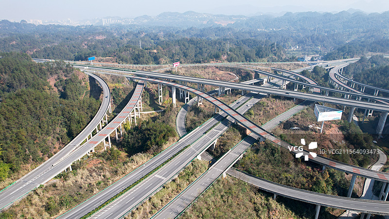 湖北西部沪蓉西高速银北高速立交桥图片素材
