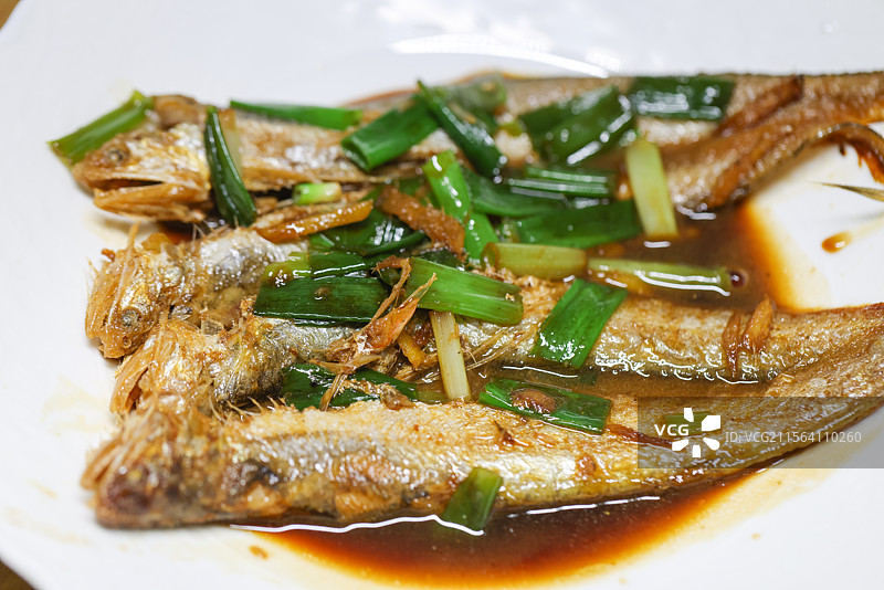 浙江宁波舟山海鲜时令菜野生刀鱼图片素材