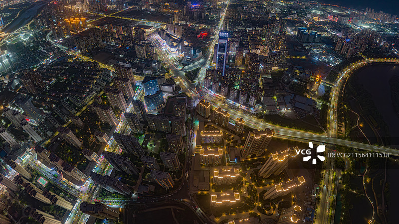 兰州安宁区夜景图片素材