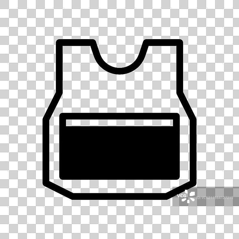 极简主义战术背心图标，满足安全需求图片素材