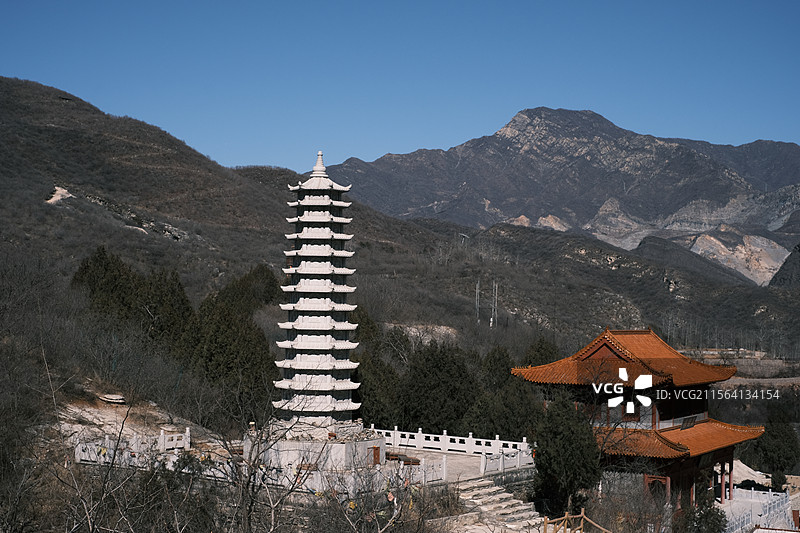 北京药师寺白塔图片素材