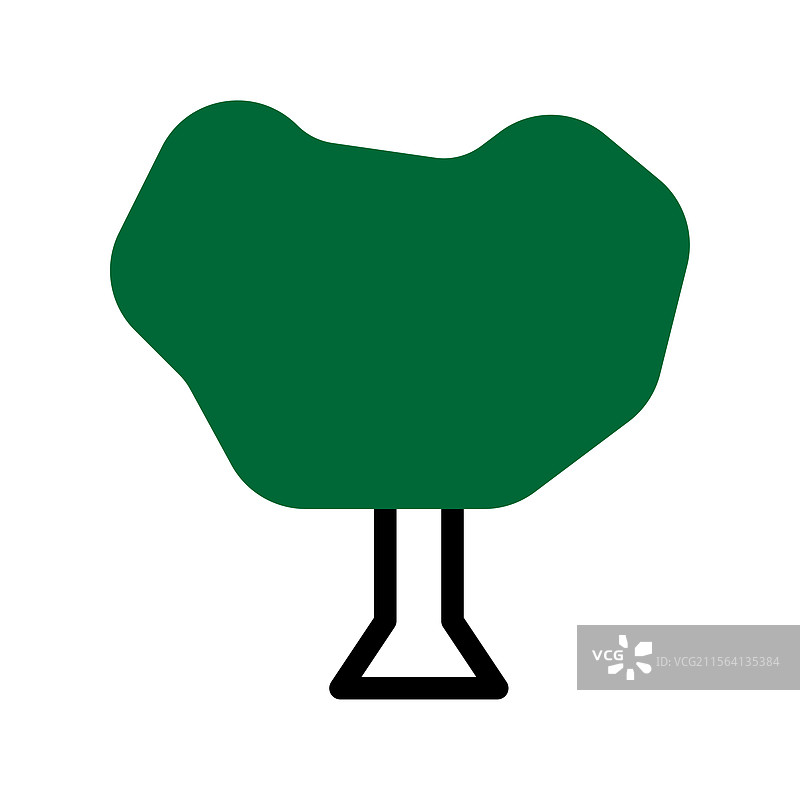 简约设计的风格化树木图片素材