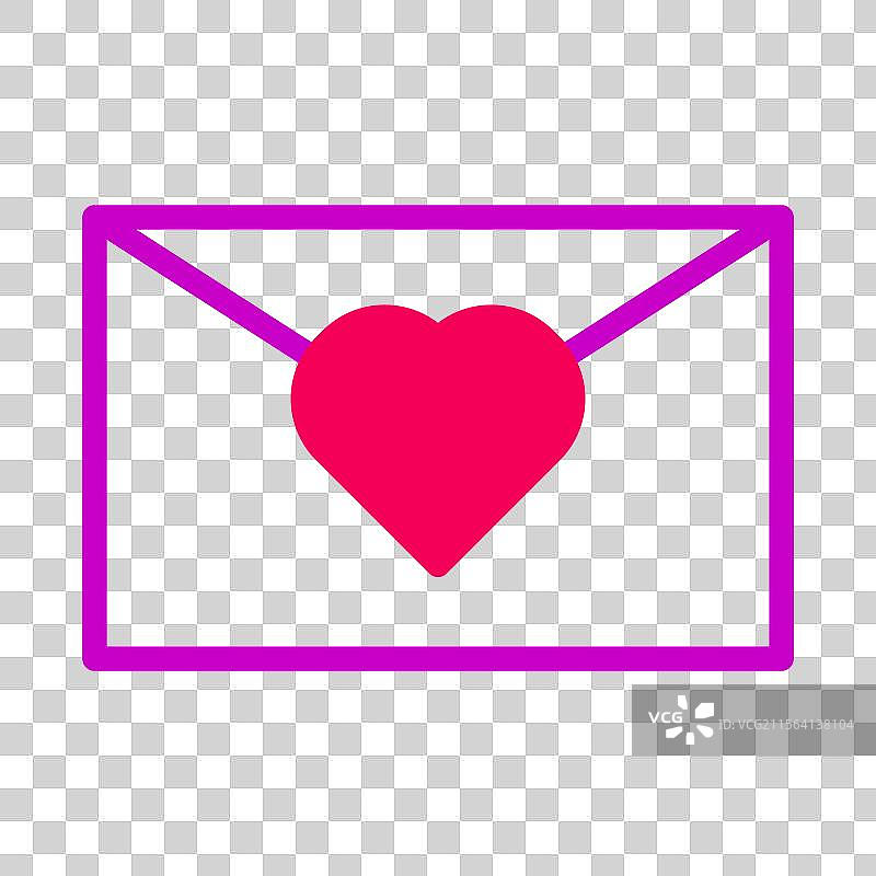 情人节心形信封图标图片素材