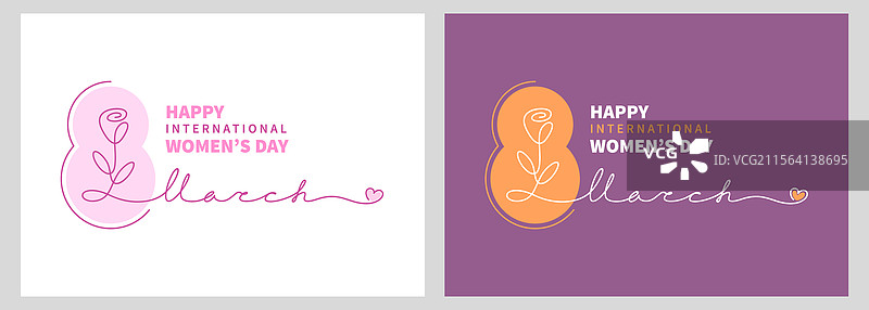 国际妇女节快乐，3月8日问候图片素材