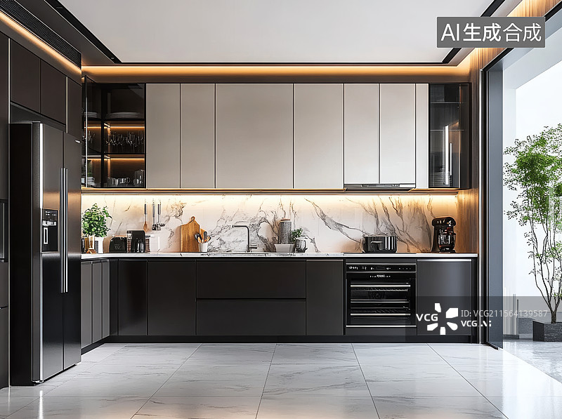 【AI数字艺术】厨房装饰效果图图片素材