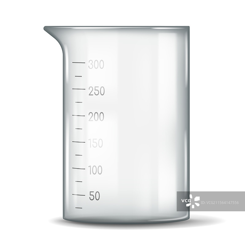透明实验室量杯带刻度图片素材