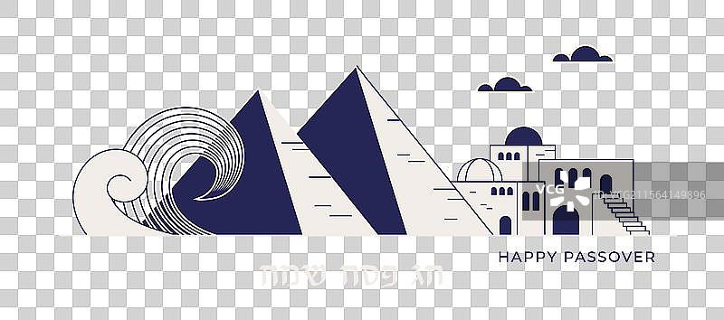 快乐的逾越节背景横幅卡片图片素材