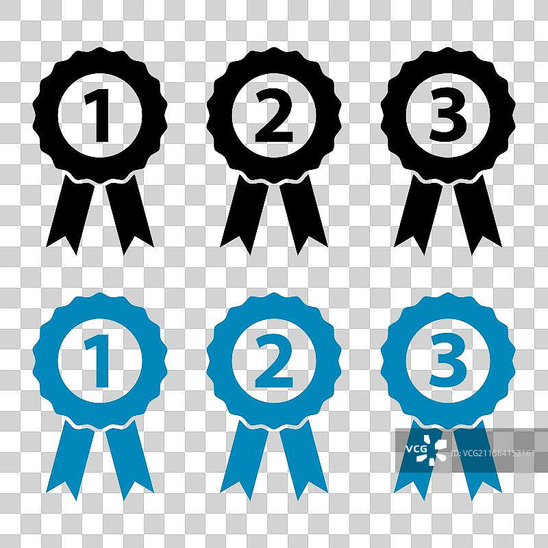 一套认证印章奖章图标丝带网页设计图片素材