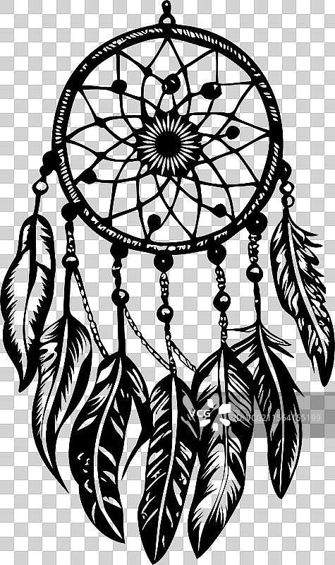 复古风格的部落梦捕手饰品图片素材