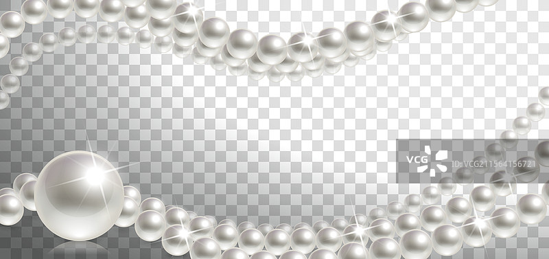 带有珍珠的横幅图片素材