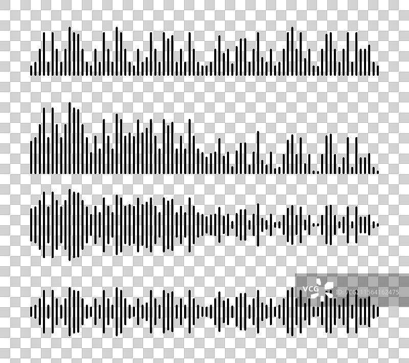 声音和音频波形集图片素材