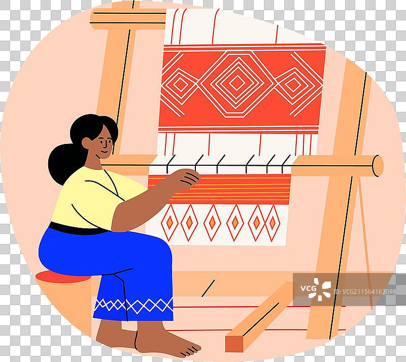 一位女性在佛罗里达进行传统编织图片素材