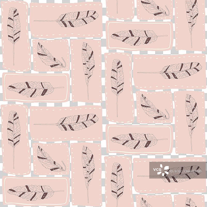 香蕉叶无缝图案拼接模块图片素材