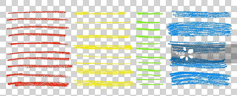 蜡笔下划线套装铅笔直线涂鸦图片素材