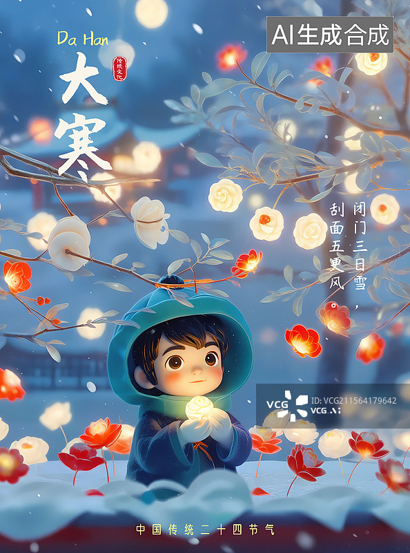 【AI数字艺术】24节气-大寒图片素材