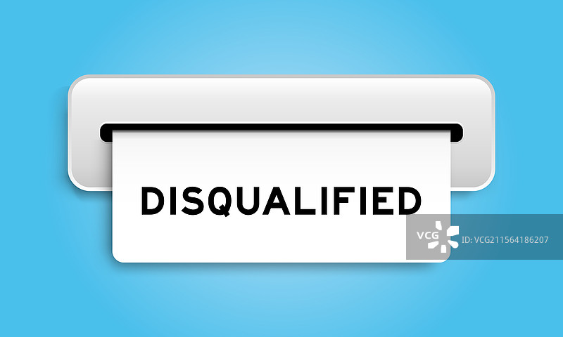 白色优惠券横幅，上面写着“被取消资格”图片素材