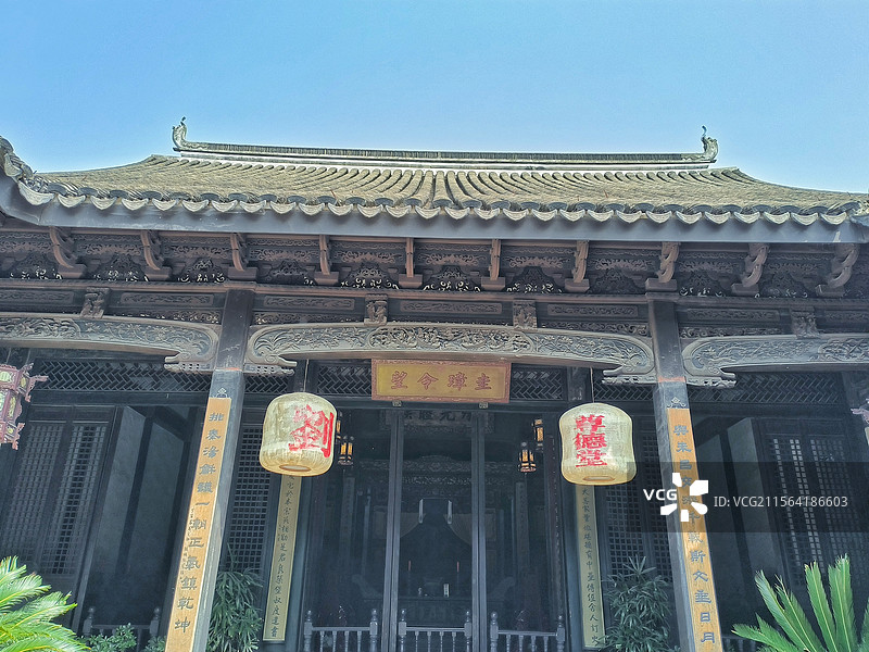 浙江省湖州市南浔古镇小莲庄刘氏家庙图片素材