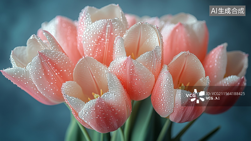 【AI数字艺术】郁金香花朵盛开图片素材