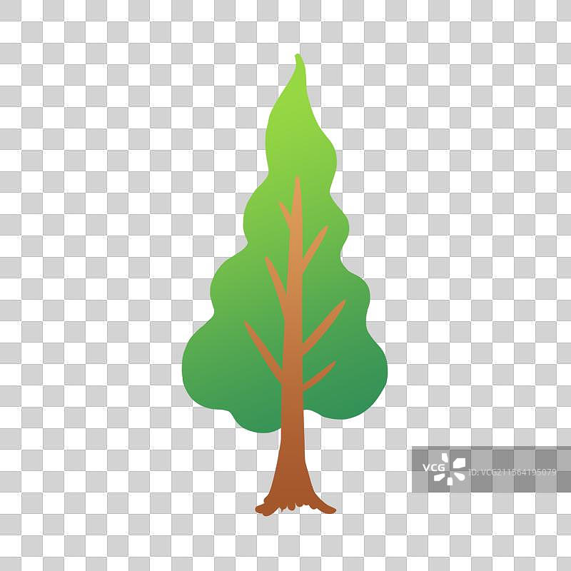 春天植树节树木插画元素图片素材