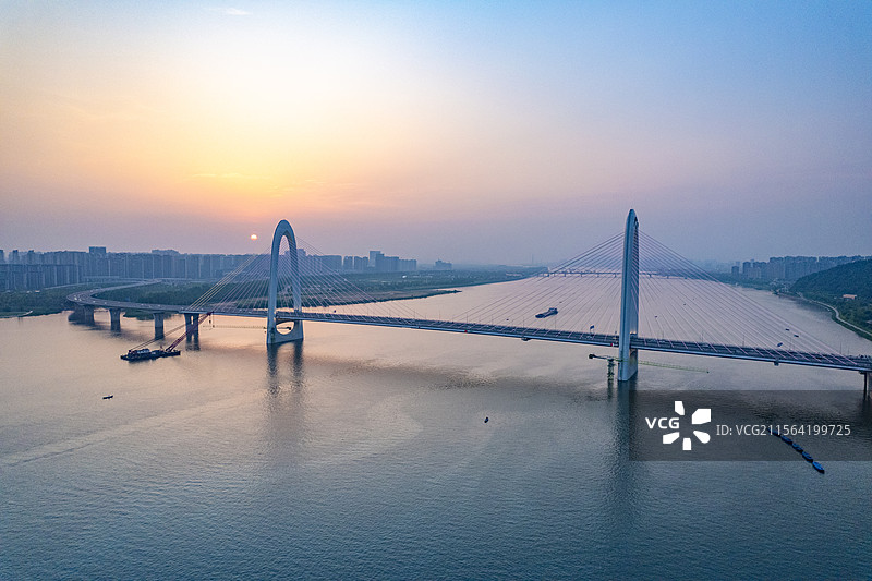 航拍湖南长沙兴联路大桥风光图片素材