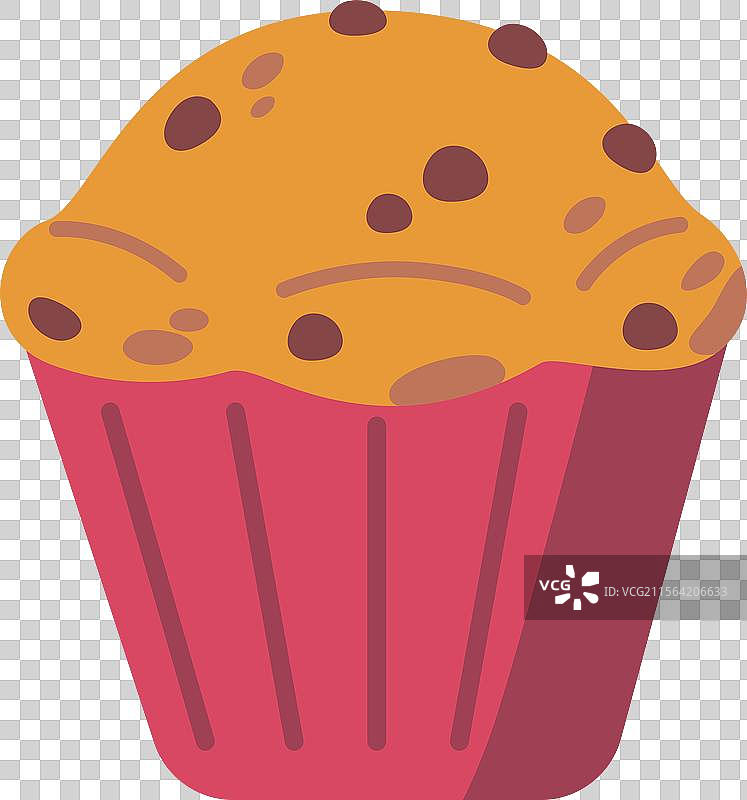 巧克力脆片杯子蛋糕图片素材