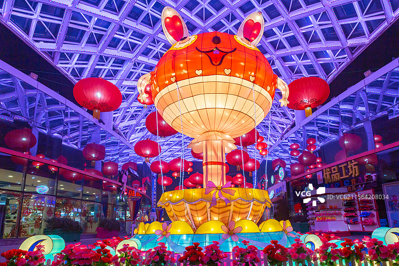 武汉欢乐谷灯展--兔子图片素材