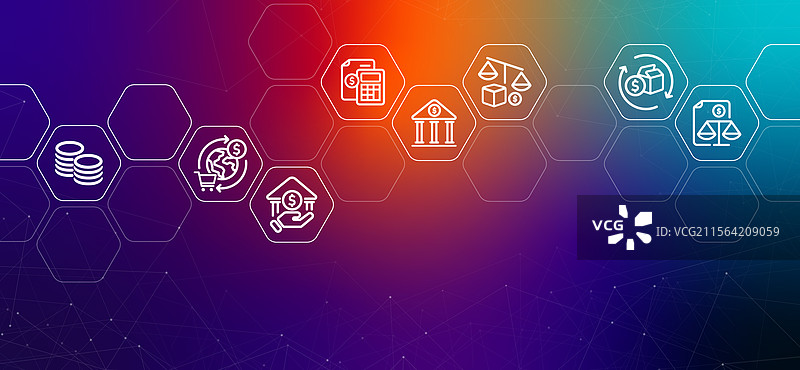 金融市场概念渐变投资图片素材