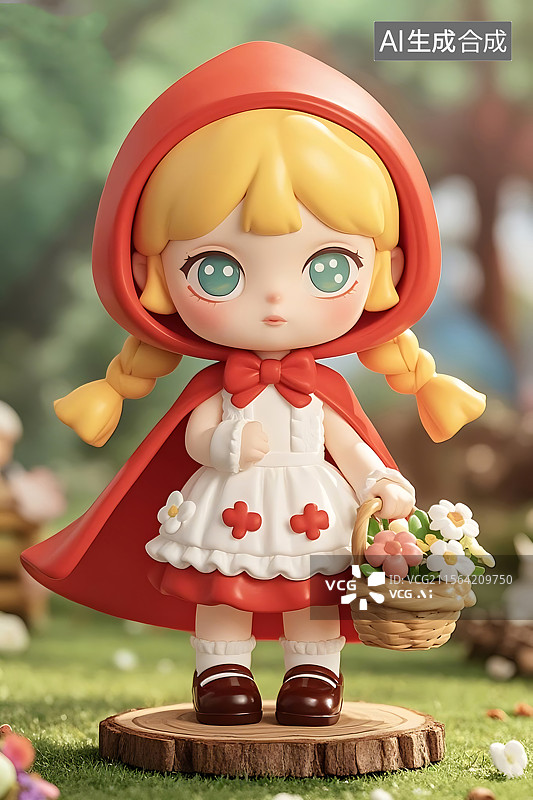 【AI数字艺术】可爱小红帽人偶图片素材