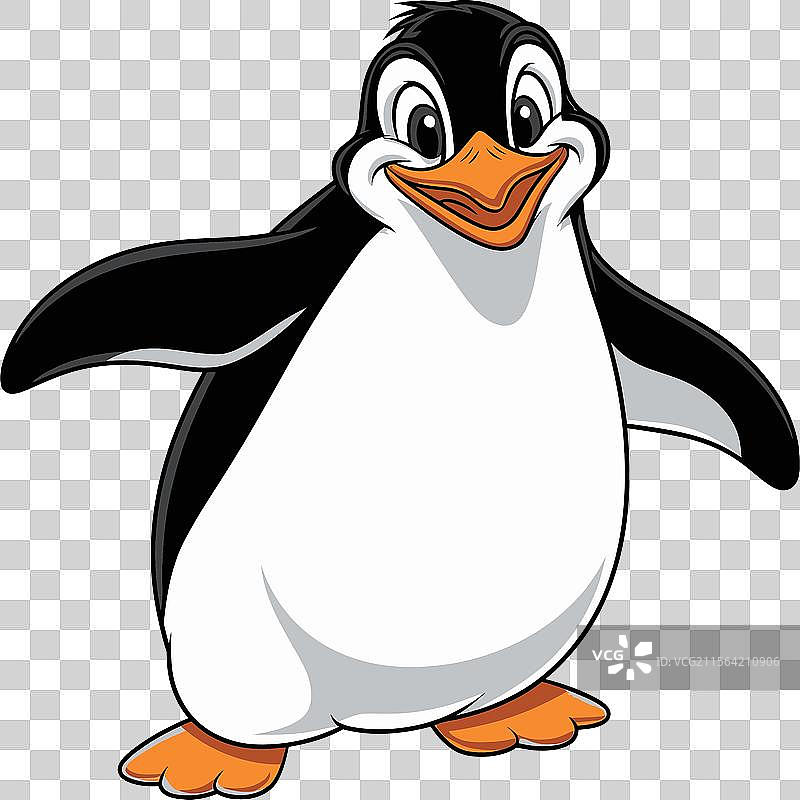 优雅的国王企鹅艺术图片素材