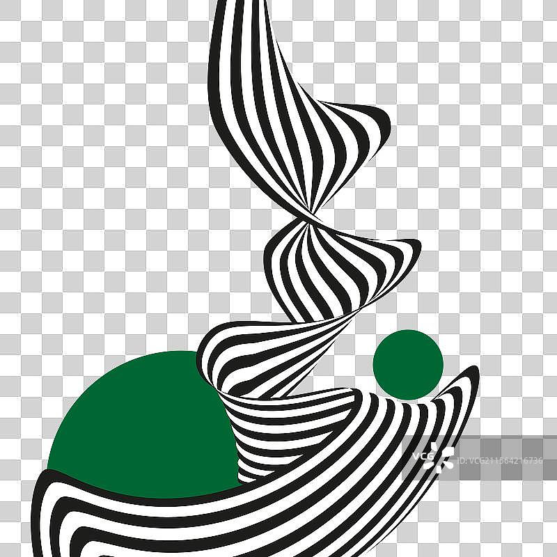 黑白条纹垂直旋转波浪图片素材