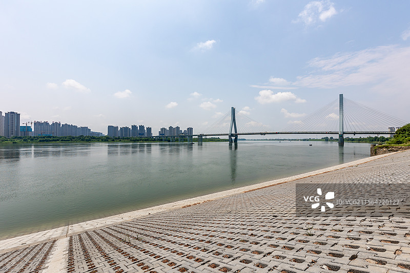 常德沅水三桥桃花源大桥风光图片素材