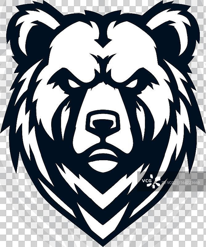 凶猛的熊吉祥物标志图片素材