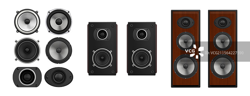 立体声系统的3D音乐盒音响图片素材