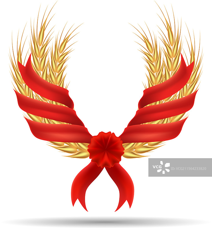 小麦谷物花环图片素材