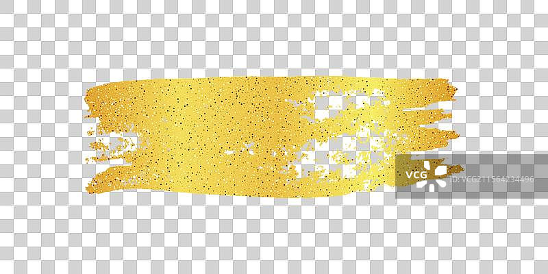 深色透明背景上的金色笔触图片素材