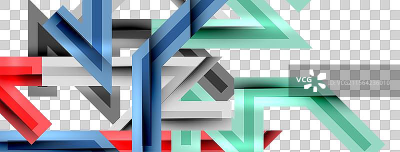 动态几何抽象背景中的锯齿线图片素材