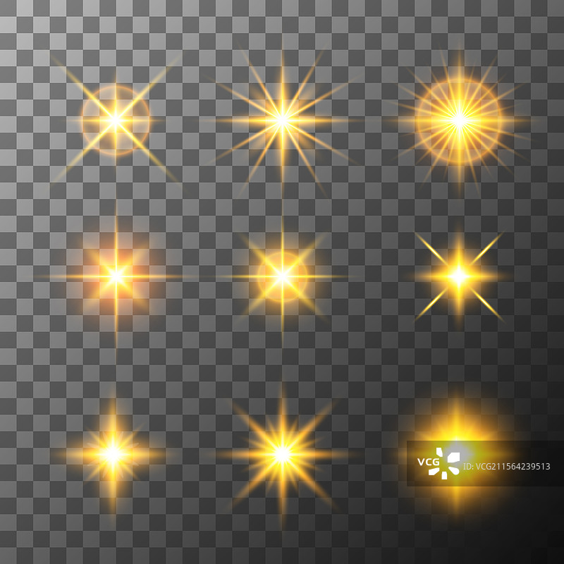 金色光晕在透明背景上设置图片素材
