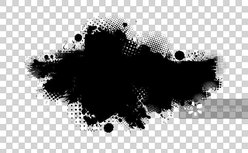 黑色喷溅油漆纹理墨水污点图片素材